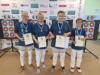 Unsere Medaliengewinner 2024 v. l. - Wigbert Herrmann, Martina Herrmann, Michael Herrmann, Noah Giesche
